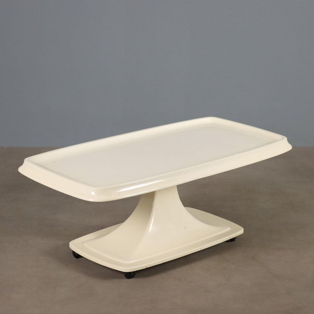 Vintage Plastic Coffee Table with Wheels, Italy, 1970s For Sale - Image 10 of 10