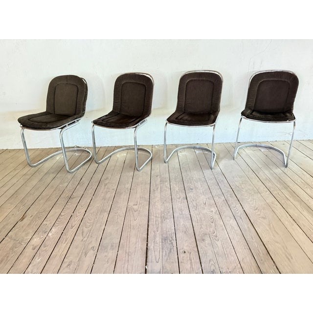 1970s Vintage Dining Room Chairs attributed to Gastone Rinaldi, Italy, 1970s, Set of 4 For Sale - Image 5 of 18