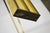 Mid-Century Modern Italian Lacquered Thin Line Brass Square Spacer Coffee Table For Sale - Image 10 of 12
