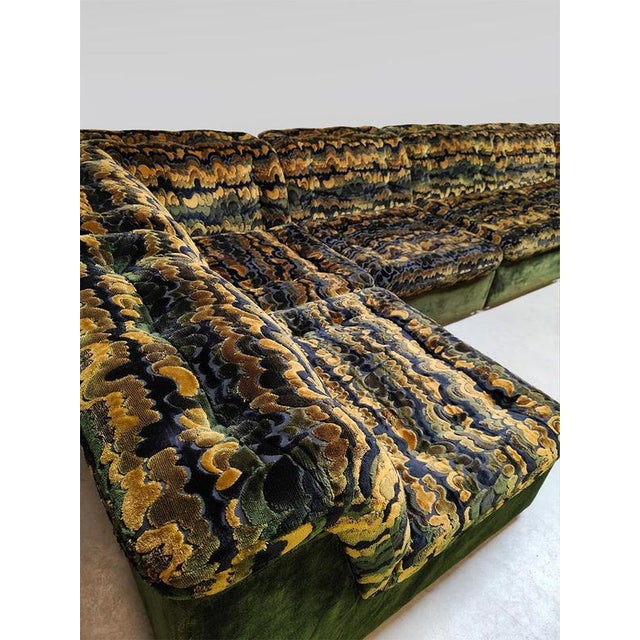 Vintage Jungle Green Modular Sofa from Laauser, Set of 9 For Sale - Image 4 of 4