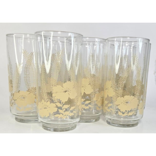 1970s Boho Floral Tumblers - Set of Eight For Sale - Image 9 of 12