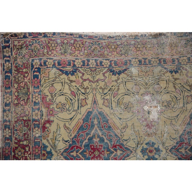Antique White Antique Kermanshah Rug - 4'5" X 6'3" For Sale - Image 8 of 13