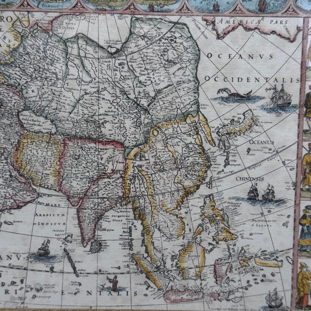 Pair of Italian Framed Antique Style Maps by Ethan Allen For Sale - Image 10 of 12