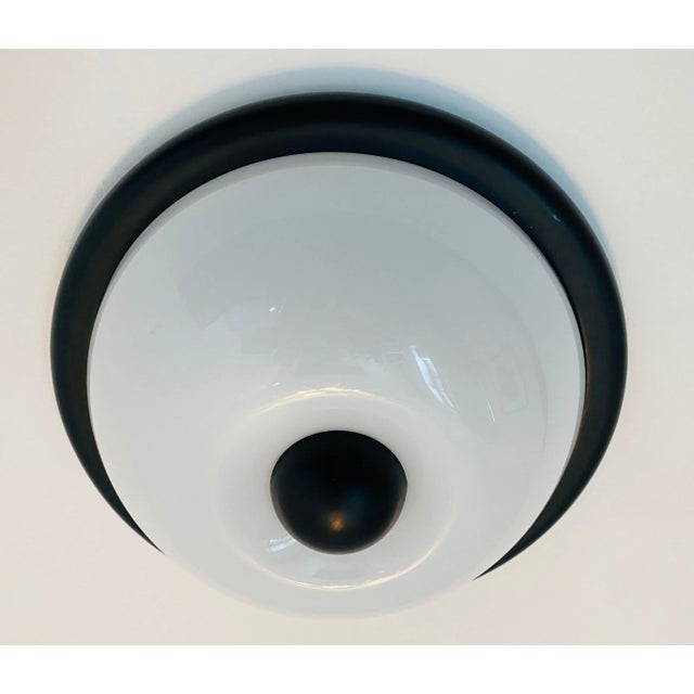 1980s Italian Art Tech Fabbian Flush Light Sconce For Sale - Image 10 of 13