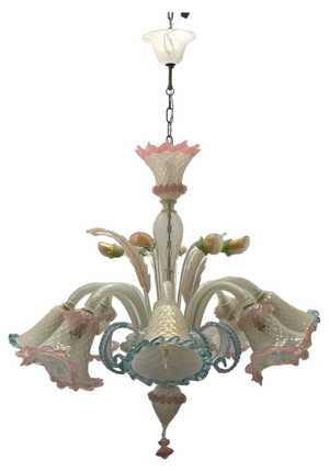 Large Venetian Murano Glass Chandelier, 1960s