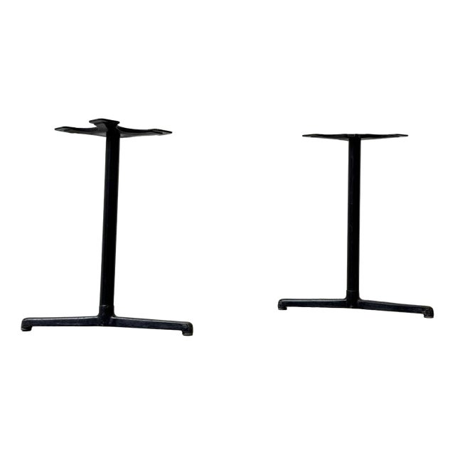 Vintage Cast Iron Table Legs from Trewa, Switzerland, 1970s, Set of 2 For Sale