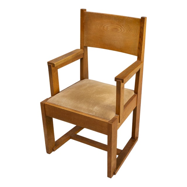 Vintage Oak Side Chair, 1930s Chairish