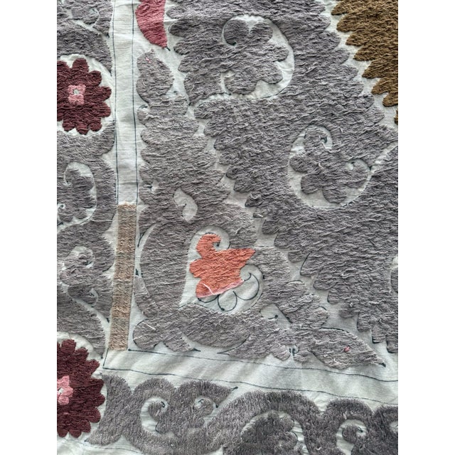 Samarkand Suzani Tablecloth — Boho Textile For Sale - Image 4 of 8