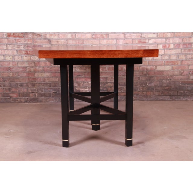 Harvey Probber Brazilian Rosewood Boat-Shaped Extension Dining Table, Newly Restored For Sale - Image 11 of 13