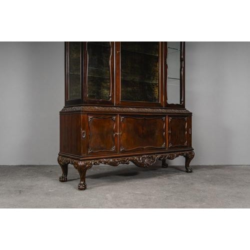 Wood Art Nouveau Display Cabinet in Pine For Sale - Image 7 of 18