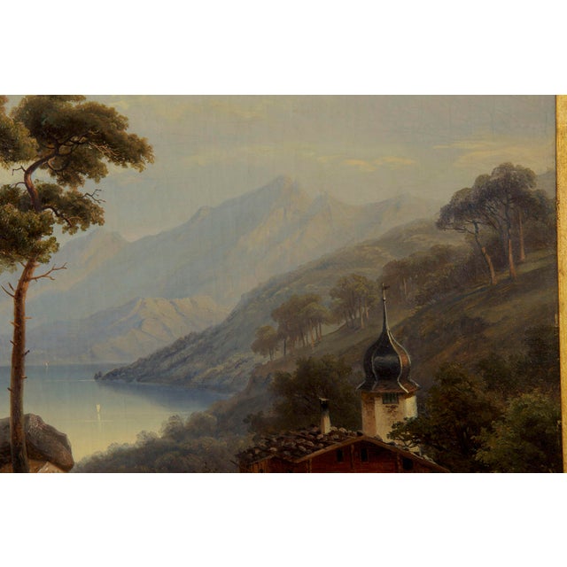 Circa 19th Century Antique German Landscape Painting by ...