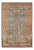 Botanical Design Persian Malayer Antique Rug in Blue, Rust, and Orange Tones For Sale