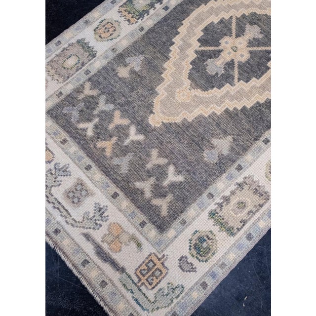 Turkish Turkish Oushak Runner Rug 3' x 10'3" For Sale - Image 3 of 8