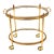 Maison Jansen Attributed Brass Bar Cart Vintage French Mid-Century Modern Hollywood Regency For Sale