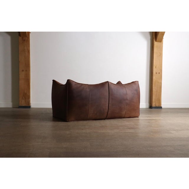 1960s Buffalo Leather Le Bambole Sofa by Mario Bellini for B&B Italia, 1970s For Sale - Image 5 of 18
