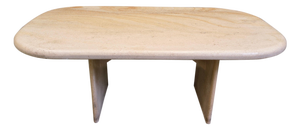 Vintage Italian Travertine Coffee Table, 1970s, Set of 6