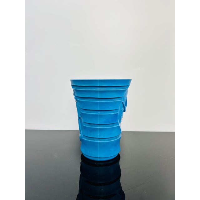 Art Deco Ingrid Model 371 Turquoise Glass Vase by Curt Schlevogt, Czechoslovakia, 1937 For Sale - Image 3 of 10
