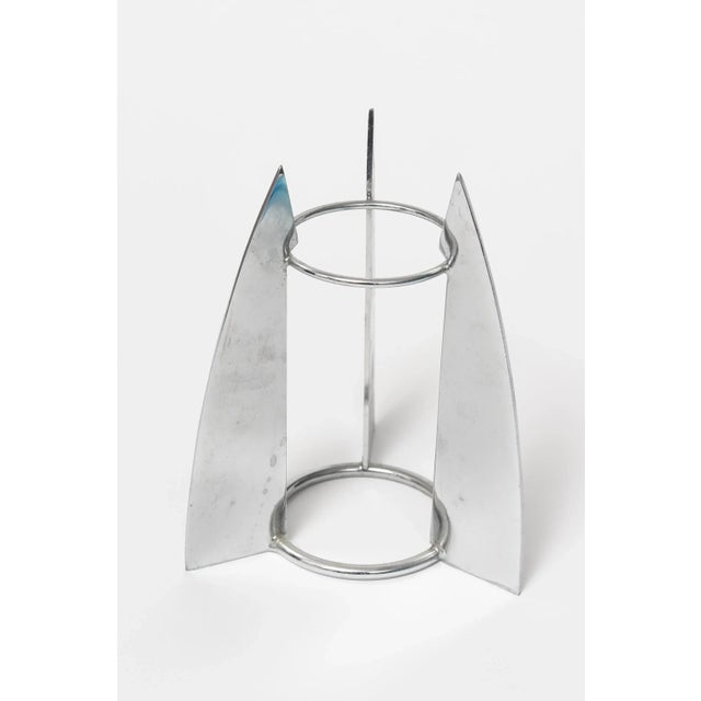 Marcello Furlan Murano Lip Blue Glass Rocket Vase For Sale - Image 9 of 11