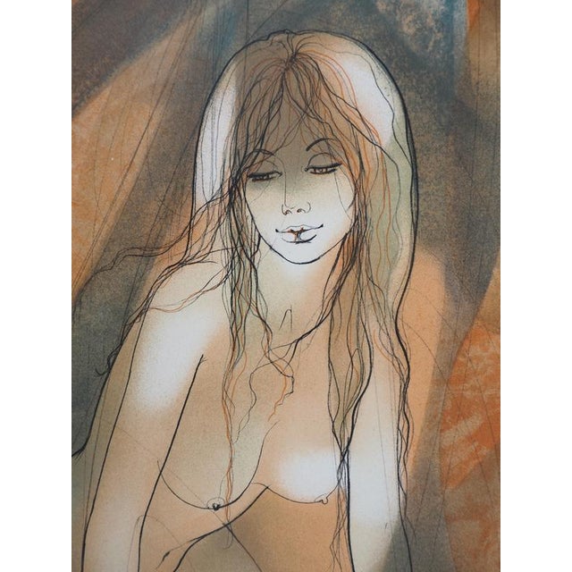 Jean-Baptiste VALADIÉ, Brassens: A pretty flower, Nude, Lithograph For Sale - Image 5 of 8