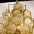 Modernist 10-Tier Handblown Topaz Murano Glass Disc Chandelier W/ Brass Fittings For Sale - Image 10 of 17