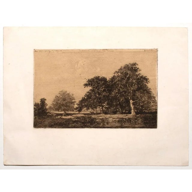 Landscape is an original modern artwork realized by israel henriet (nancy, 1590 - 1661) in the second half of the xvii...