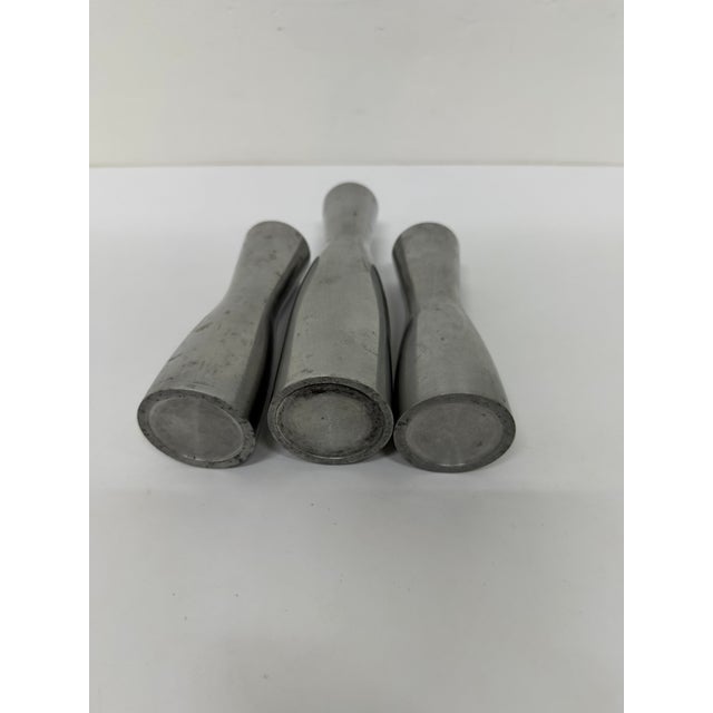 Erika Pekkari Steel Candlestick Holders, 1990s - Set of Three For Sale - Image 13 of 13