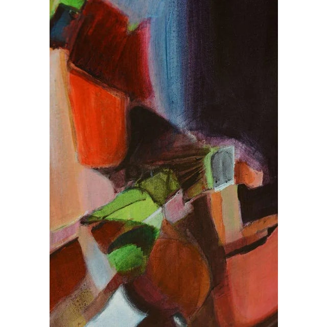 1960s Vintage 1960's George Coggeshall Signed Abstract Colorful Painting Mid Century Modern For Sale - Image 5 of 9