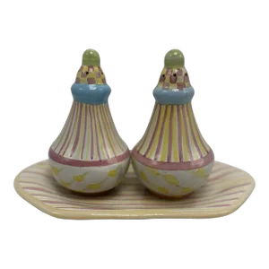 Vintage Mackenzie Childs Salt and Pepper Set