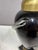 1980s Fredrick Cooper Black & Gold Glass Table Lamp For Sale In New York - Image 6 of 9