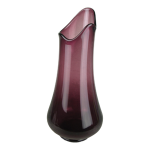l.e. Smith Purple Amethyst Smoothie Swung Glass Vase 14-3/4 Inch