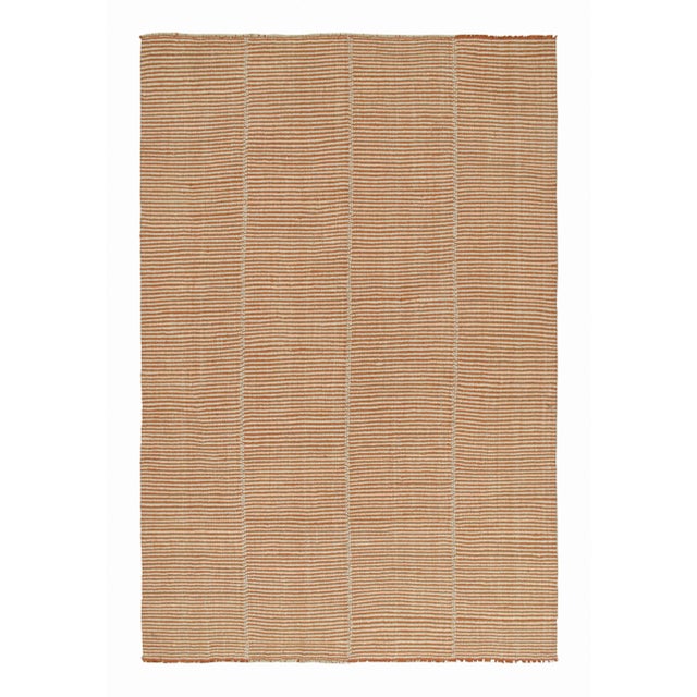 White 2010s Rug & Kilim’s Contemporary Kilim in Rust With Off-White Notes For Sale - Image 8 of 8