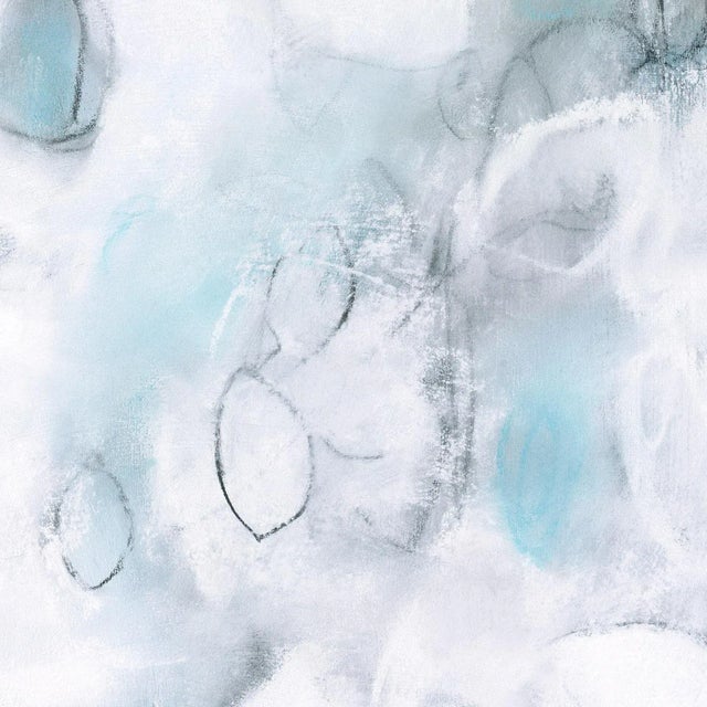 Contemporary Float No.10 - Soft Blue Neutral Contemporary Drawing on Paper For Sale - Image 3 of 3