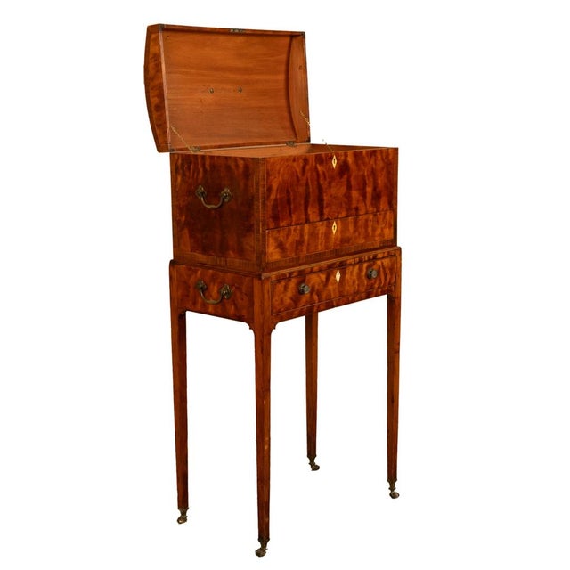 Antique George III Neoclassical Mahogany Chest Stand Cabinet Ince & Mayhew 1790 For Sale - Image 4 of 17