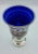 Blue Bohemian Glass Overlay Vase For Sale - Image 8 of 12