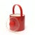 Mid 20th Century Engine Red Faux Patent Leather Ice Bucket Attributed to Georges Briard For Sale - Image 5 of 8