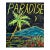 Paradise (Blue Mountain), Contemporary Landscape Painting With Text by Matt Higgins For Sale