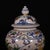 Blue Pair of Chinese Wucai Lidded Ginger Jars, Figural Children and Deer Scene, Chinoiserie Ceramic Jar Set For Sale - Image 8 of 9