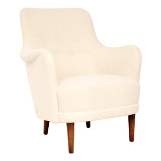 Vintage Swedish Samsas Lounge Chair attributed to Carl Malmsten, 1960s For Sale