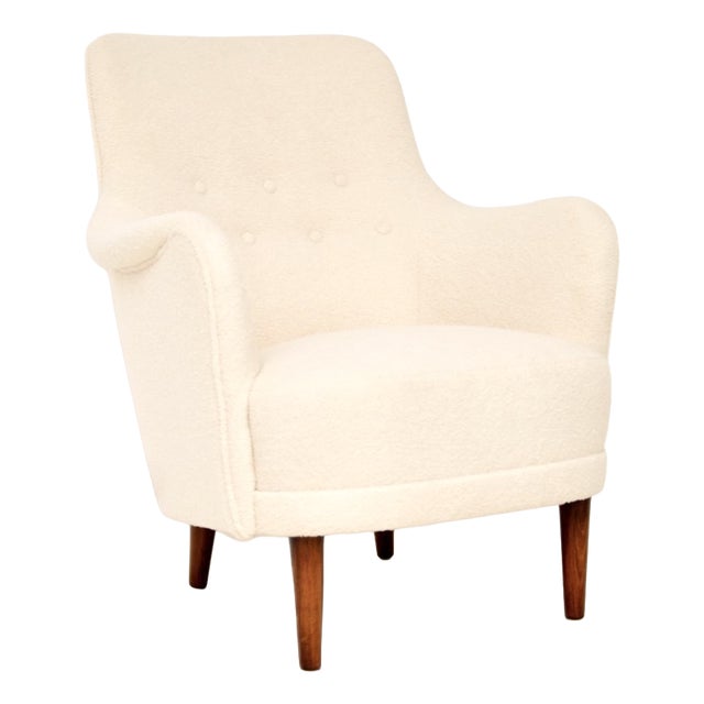 Vintage Swedish Samsas Lounge Chair attributed to Carl Malmsten, 1960s For Sale