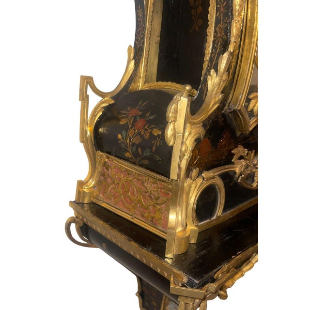 Monumental Early 19th Century French Chinoiserie Wall Clock With Bracket For Sale - Image 11 of 11