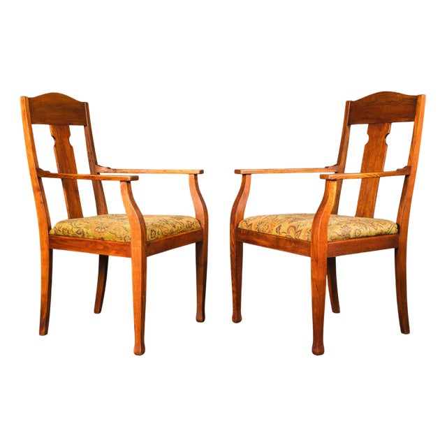 Art Nouveau Armchairs, Set of 2 For Sale