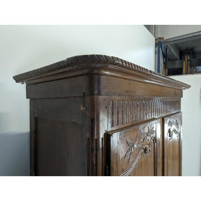 Vintage Norman-Style Wardrobe in Pine For Sale - Image 4 of 11