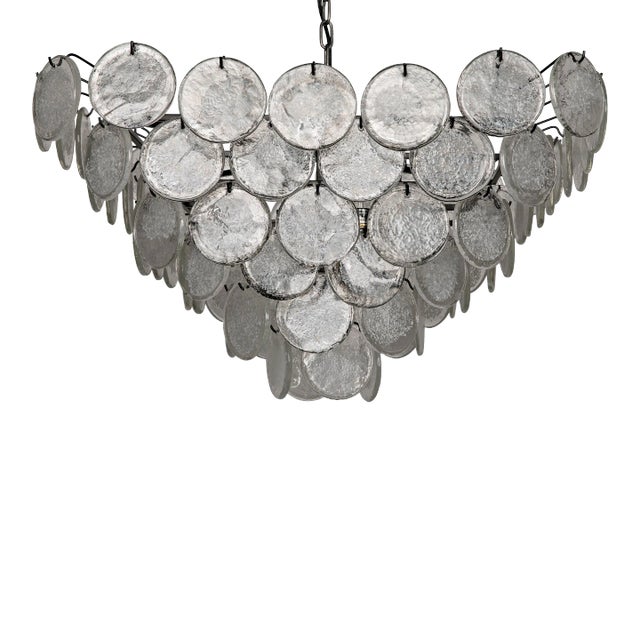 NOIR Scala Glass Disc Chandelier For Sale