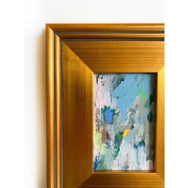 2020s Pair of Soft Blue 2026 Mini Paintings by Jessalin Beutler For Sale - Image 5 of 6
