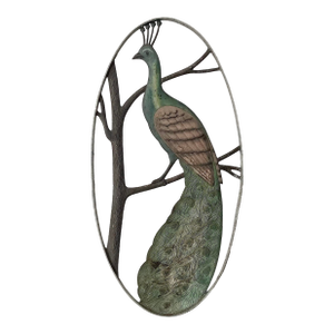 Mid-Century Aluminum Peacock Door Decoration