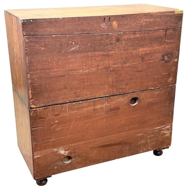Brown Antique Chest of Drawers in Wood, 1860 For Sale - Image 8 of 17
