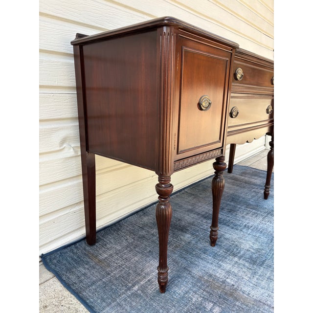 Antique Hepplewhite or Federal Style Mahogany Sideboard Buffet For Sale - Image 11 of 12