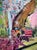 Linda Clerget, Escape to the Floral Park, Mixed Media For Sale - Image 4 of 5