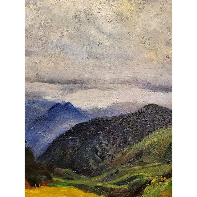 1920s Emil Kosa Jr. - California 1920s Mountain Landscape -Impressionist Oil Painting For Sale - Image 5 of 9