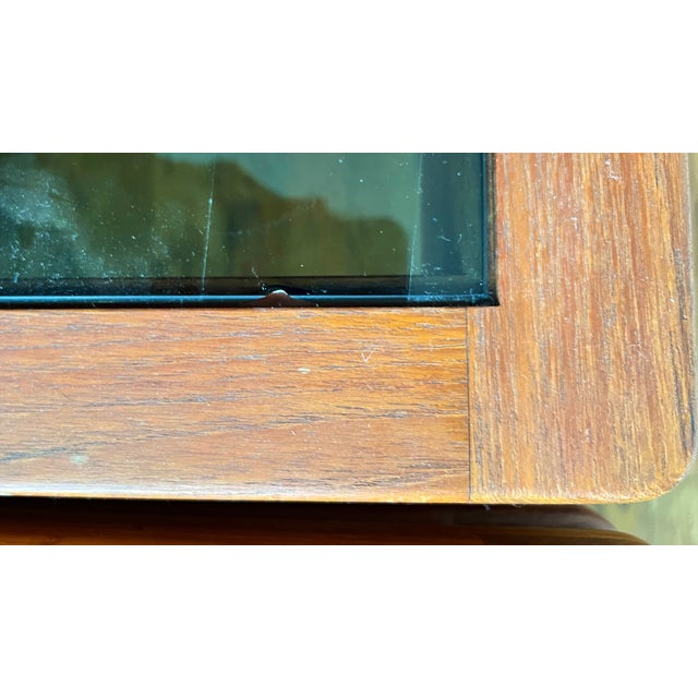 Pair of 1970s Danish Modern Teak Glass Top Side Tables For Sale - Image 9 of 9